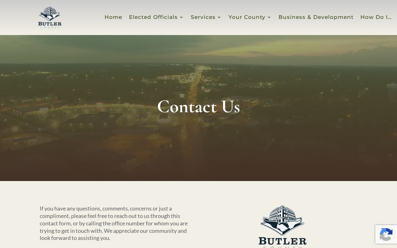 Butler County general contact form