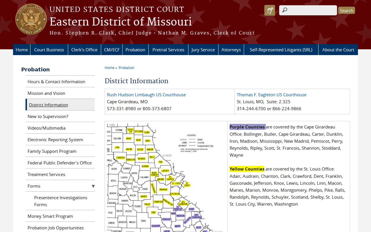 Eastern District of Missouri information