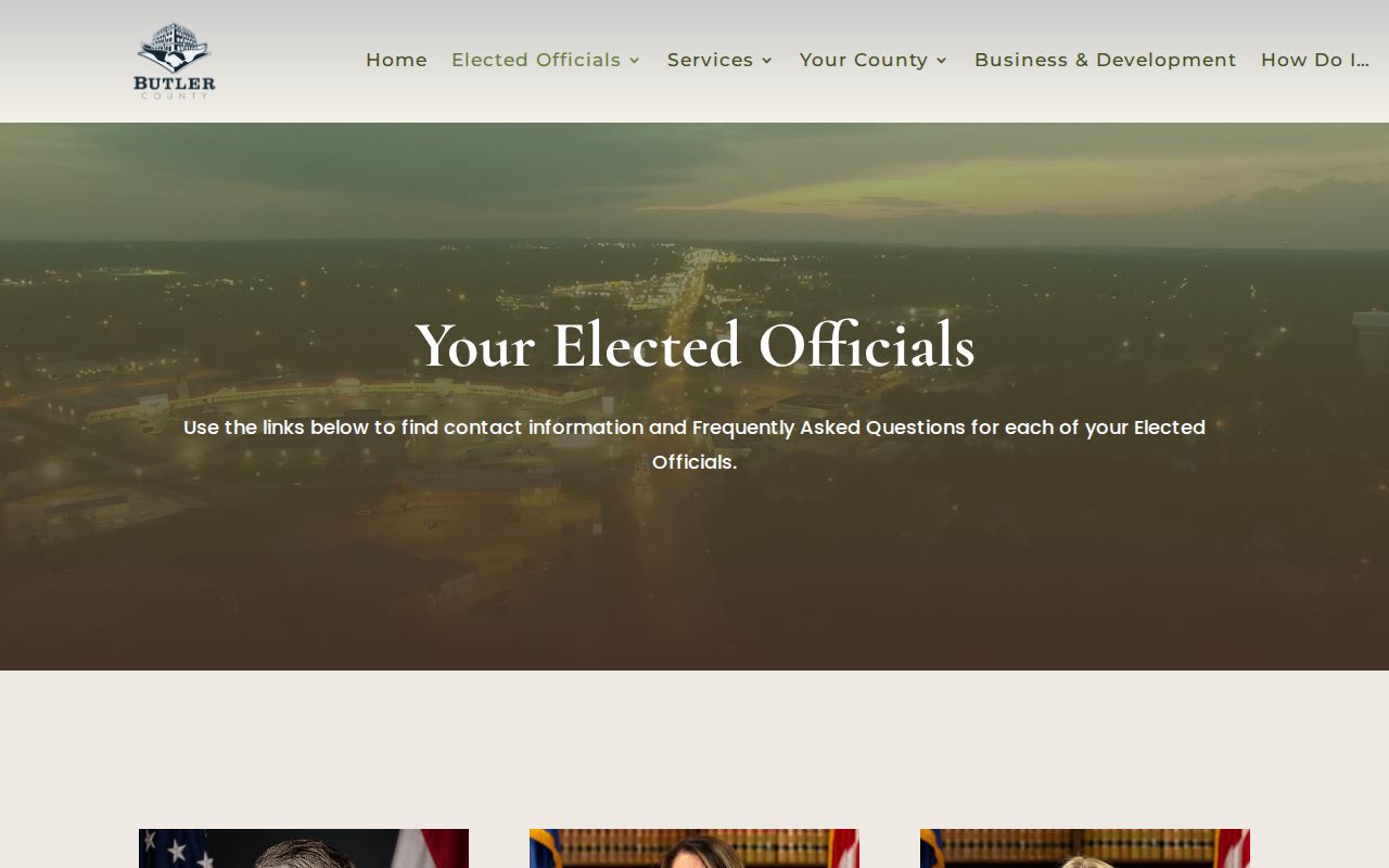 Butler County court Sheriff and prosecutor directory